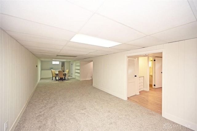 6383 Todhunter Rd, Middletown, OH 45044 - finished below grade area with carpet floors and a paneled ceiling