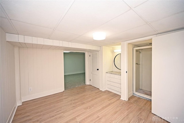 6383 Todhunter Rd, Middletown, OH 45044 - unfurnished room featuring light wood-style floors and a paneled ceiling
