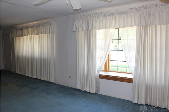 4912 Powell Rd, Huber Heights, OH 45424 - spare room featuring carpet floors and ceiling fan