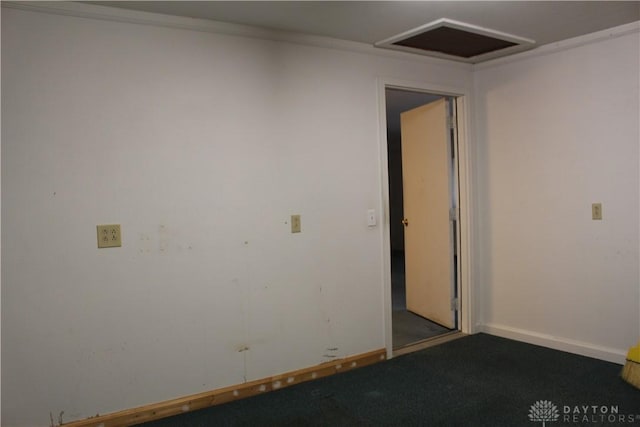 4912 Powell Rd, Huber Heights, OH 45424 - empty room featuring carpet flooring and attic access