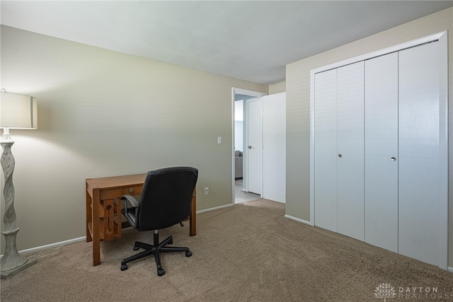 5970 Clearlake Dr, Dayton, OH 45424 - carpeted home office featuring baseboards