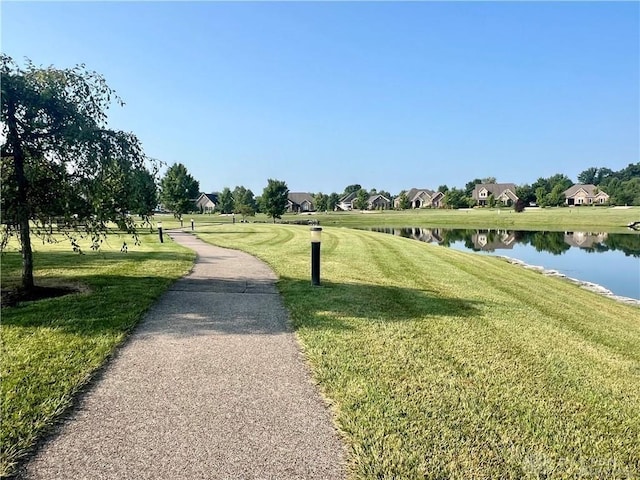 1310 Bourdeaux Way, Clearcreek Twp, OH 45458 - view of home's community featuring a water view, a yard, and a residential view