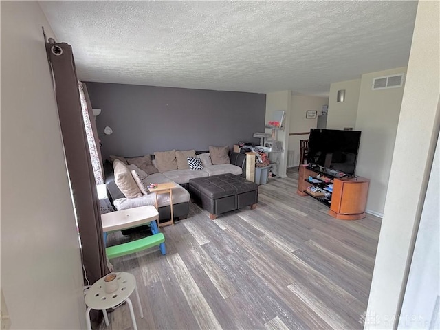 11629 Pippin Rd, Colerain Twp, OH 45231 - living area with a textured ceiling and wood finished floors