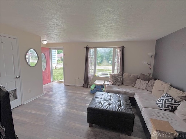11629 Pippin Rd, Colerain Twp, OH 45231 - living room with a textured ceiling and light wood-style floors