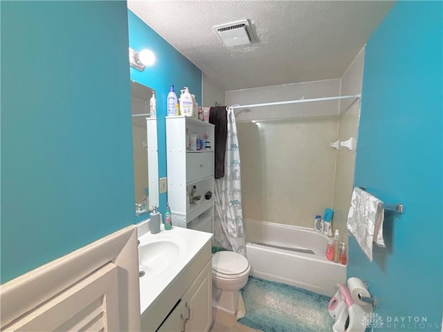 11629 Pippin Rd, Colerain Twp, OH 45231 - full bathroom featuring vanity, shower / tub combo, and a textured ceiling