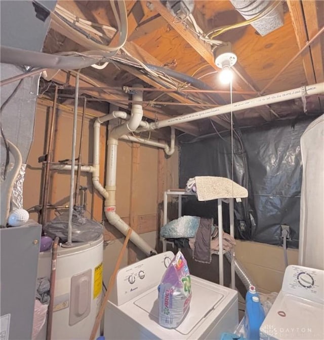 11629 Pippin Rd, Colerain Twp, OH 45231 - unfinished basement with washing machine and dryer