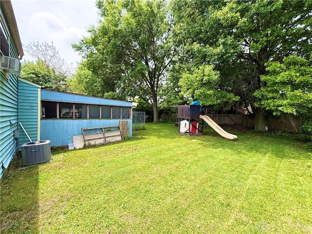 11629 Pippin Rd, Colerain Twp, OH 45231 - fenced backyard with a playground