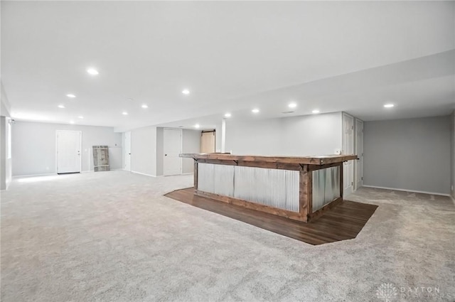5567 Day Rd, Colerain Twp, OH 45252 - indoor dry bar with recessed lighting and light carpet