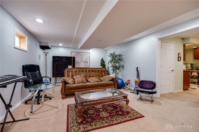 213 Bentridge Dr, Clearcreek Twp, OH 45458 - living area with carpet and recessed lighting