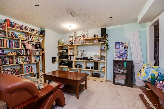 213 Bentridge Dr, Clearcreek Twp, OH 45458 - living area with light carpet and a textured ceiling
