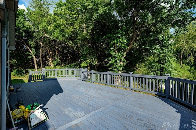 213 Bentridge Dr, Clearcreek Twp, OH 45458 - wooden deck with view of wooded area