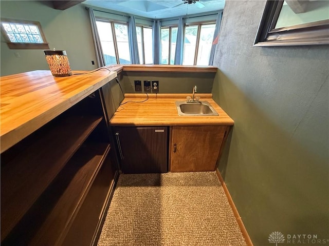 4220 Sillman Pl, Kettering, OH 45440 - indoor wet bar featuring plenty of natural light
