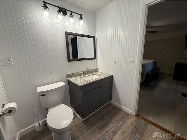 4220 Sillman Pl, Kettering, OH 45440 - bathroom featuring vanity and wood finished floors