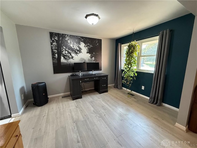 4220 Sillman Pl, Kettering, OH 45440 - office area featuring light wood-style floors and baseboards