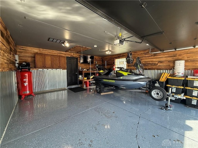 4220 Sillman Pl, Kettering, OH 45440 - garage with wood walls