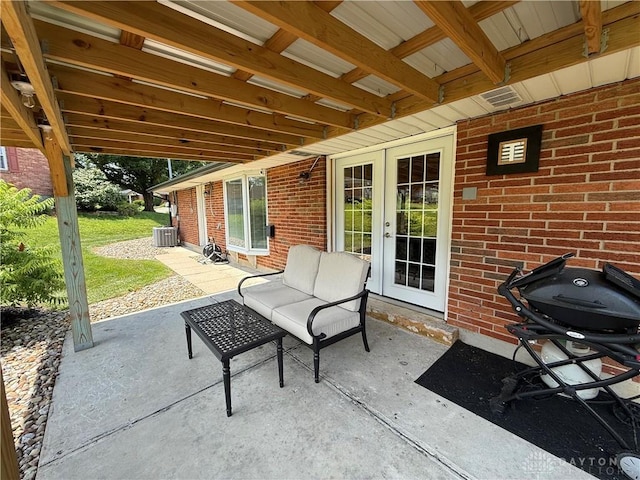 4220 Sillman Pl, Kettering, OH 45440 - view of patio / terrace featuring french doors and grilling area