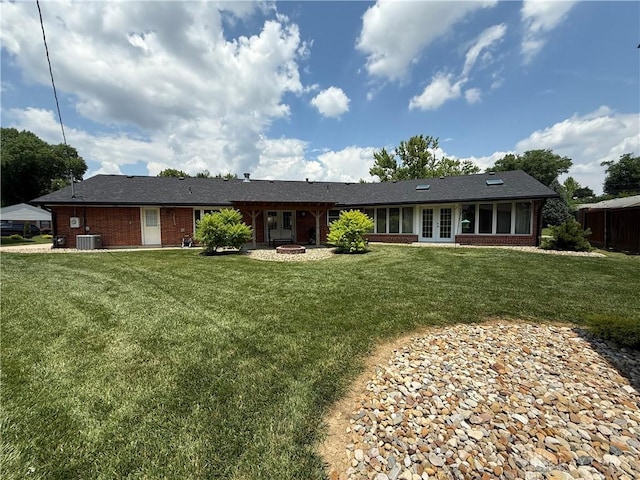 4220 Sillman Pl, Kettering, OH 45440 - single story home featuring french doors, brick siding, and a front yard