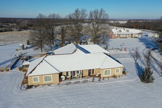 view of snowy aerial view