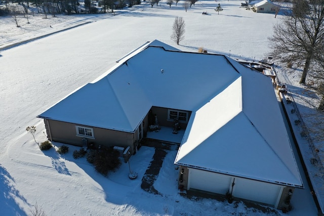 view of snowy aerial view