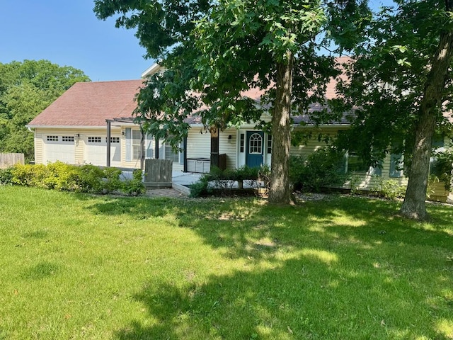 20858 Oak View Trl, Kirksville, MO 63501 - view of property hidden behind natural elements with a front yard and a garage