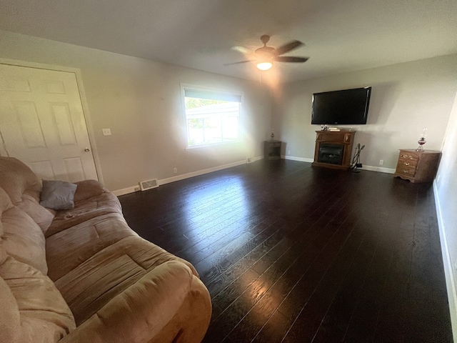 1713 Fairchild St, Chillicothe, MO 64601 - living room with ceiling fan and wood-type flooring