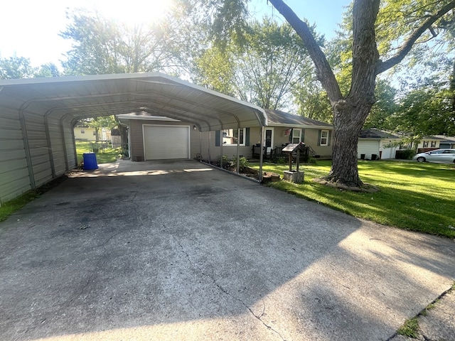 1713 Fairchild St, Chillicothe, MO 64601 - view of vehicle parking featuring a garage, driveway, and a carport