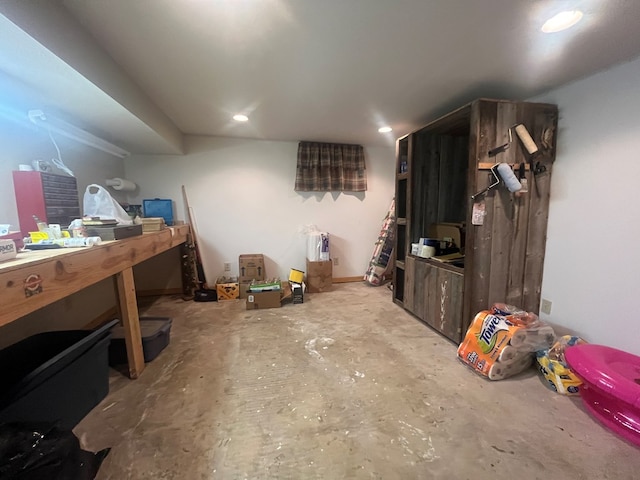 1713 Fairchild St, Chillicothe, MO 64601 - interior space with concrete floors and recessed lighting
