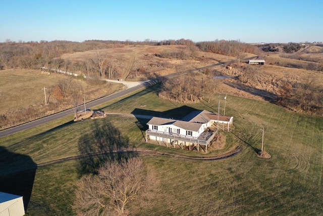 drone / aerial view featuring a rural view