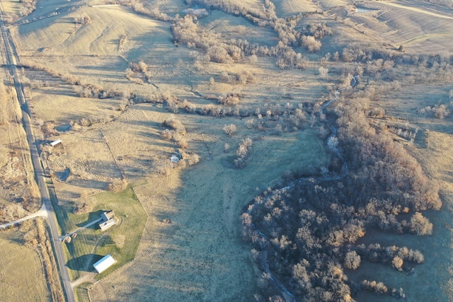 bird's eye view with a rural view