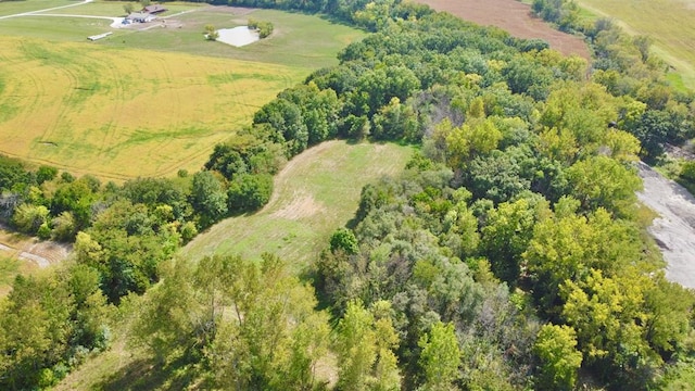 aerial view featuring a rural view