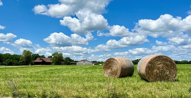 view of yard featuring a rural view