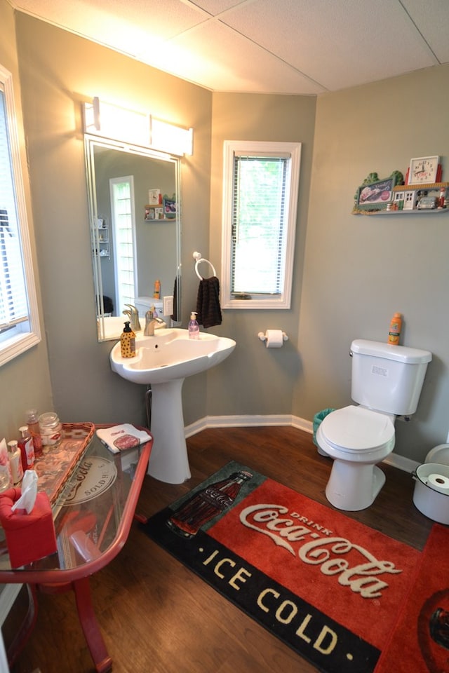 26672 Spring Lake Trl, Kirksville, MO 63501 - half bathroom featuring toilet, wood finished floors, and healthy amount of natural light