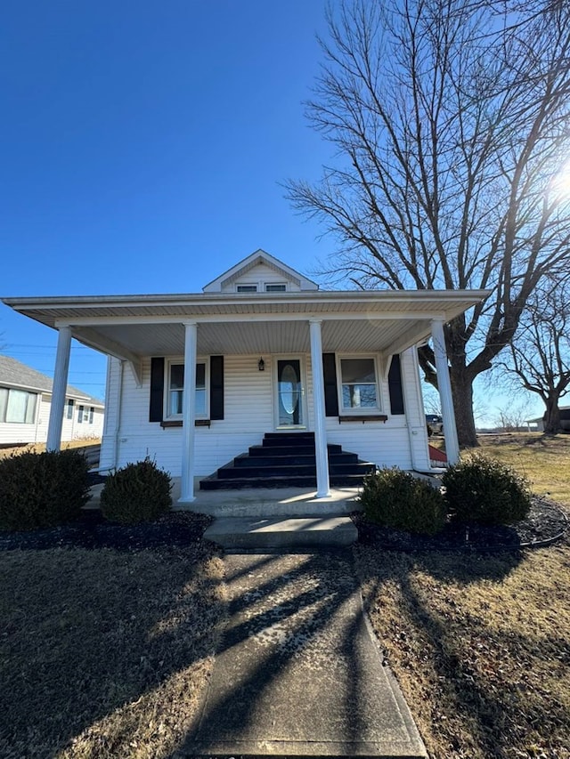 bungalow-style home featuring covered porch