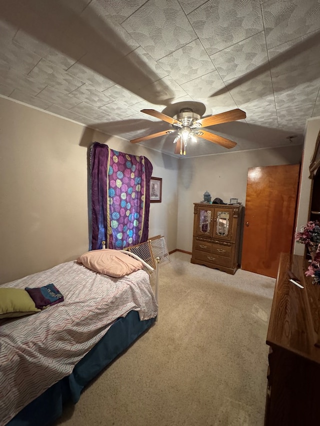 810 S W St, Green City, MO 63545 - carpeted bedroom with a ceiling fan