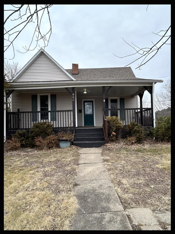 bungalow-style home with a porch