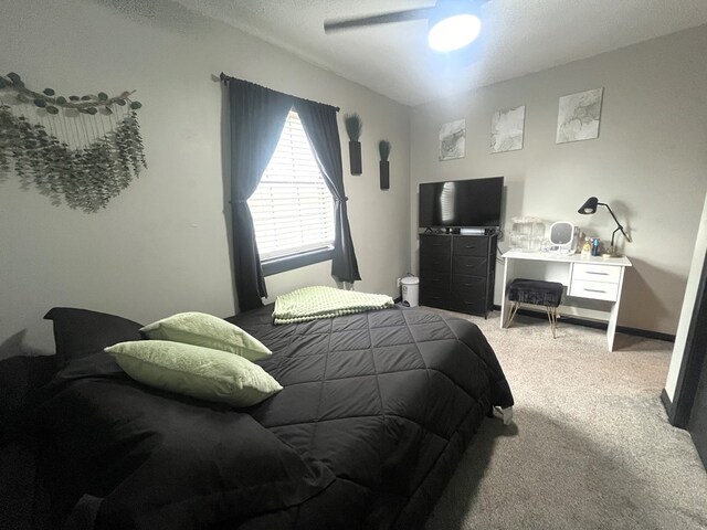 639 Missouri Ave, Chillicothe, MO 64601 - bedroom with light carpet and a ceiling fan