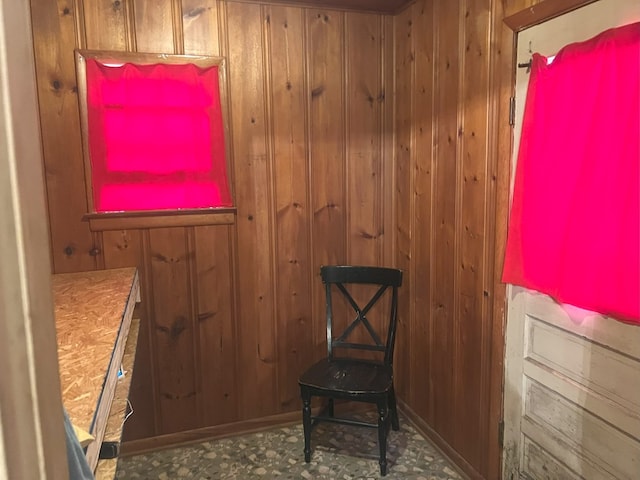 307 4th St, Ludlow, MO 64656 - sitting room with wooden walls