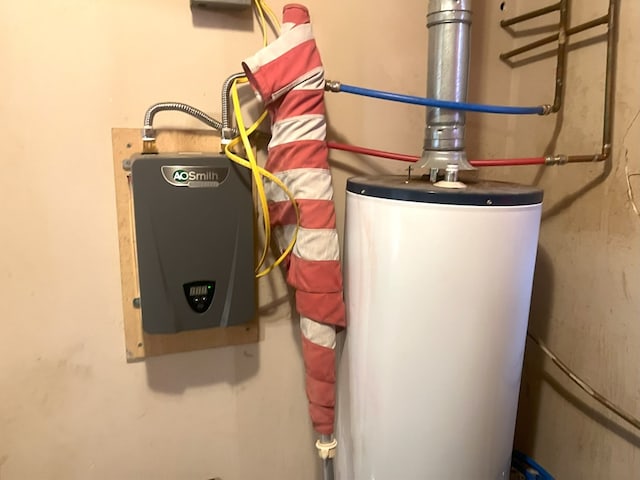 307 4th St, Ludlow, MO 64656 - utility room featuring water heater