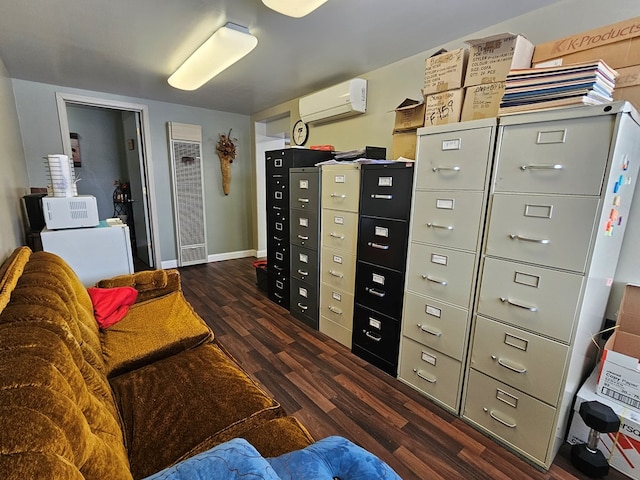interior space with an AC wall unit
