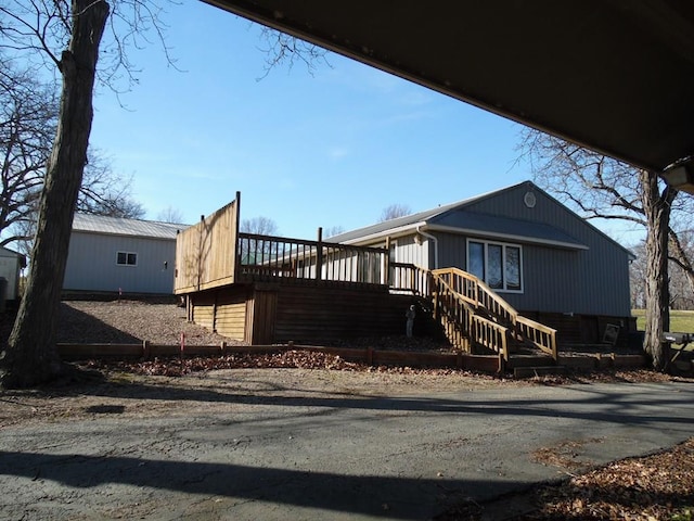 exterior space with a deck