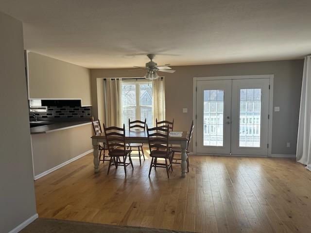 kitchen featuring decorative backsplash, appliances with stainless steel finishes, sink, light hardwood / wood-style flooring, and range hood