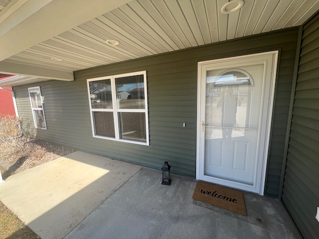 view of doorway to property