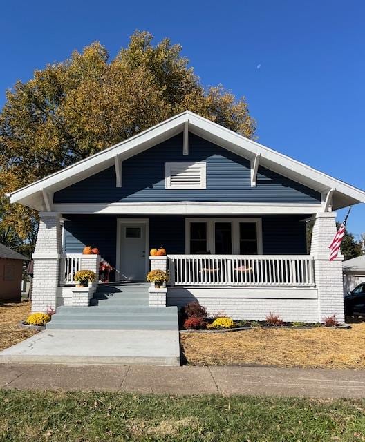 view of front of home with covered porch