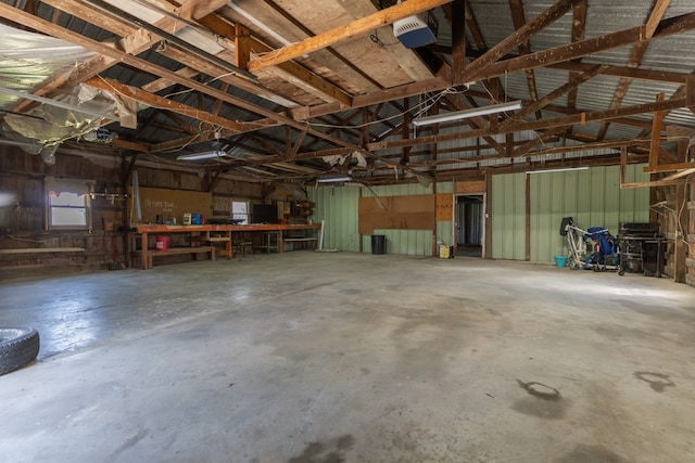 25340 SW Blvd, Bevier, MO 63532 - garage with a workshop area
