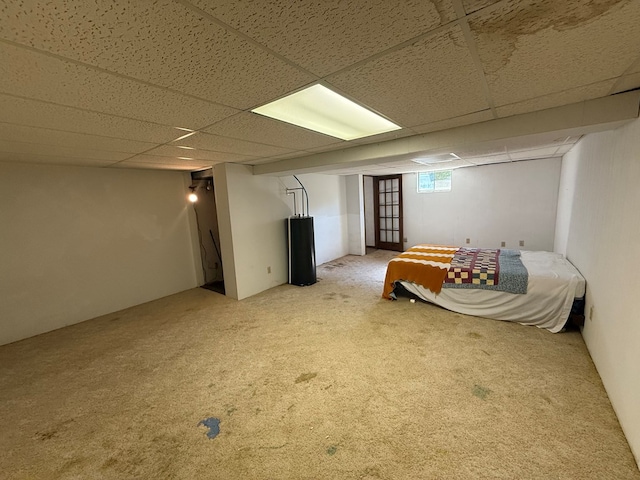 1214 E Washington, Kirksville, MO 63501 - below grade area with carpet and a paneled ceiling