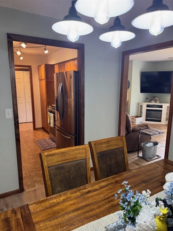 34829 State Highway C, Bevier, MO 63532 - dining room with a fireplace