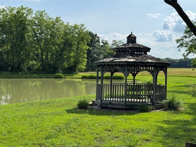34829 State Highway C, Bevier, MO 63532 - surrounding community with a lawn, a gazebo, and a water view