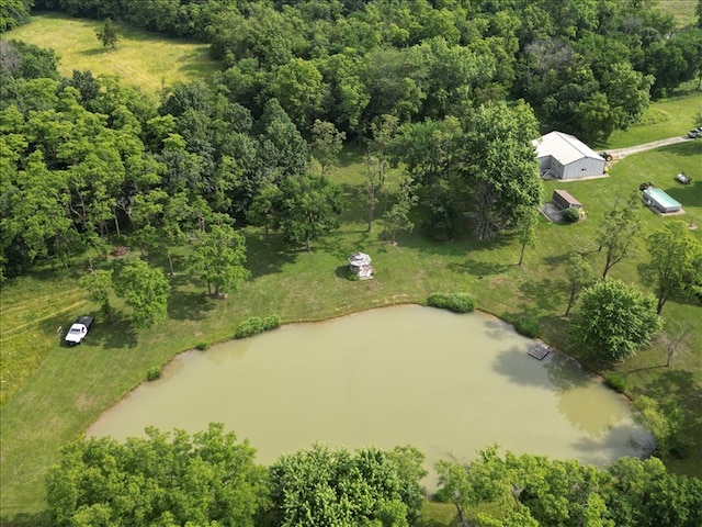 34829 State Highway C, Bevier, MO 63532 - aerial view of property and surrounding area with a large body of water and a forest