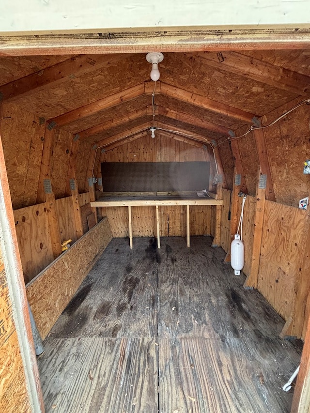 view of storage area
