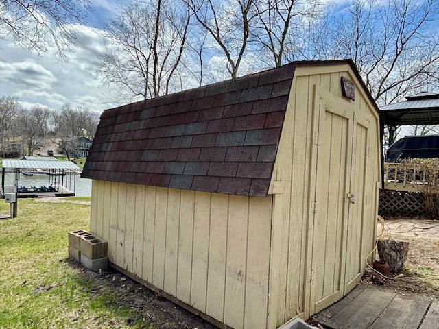 view of shed